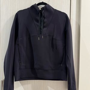 Lululemon black sweater. Scuba material. Size 8